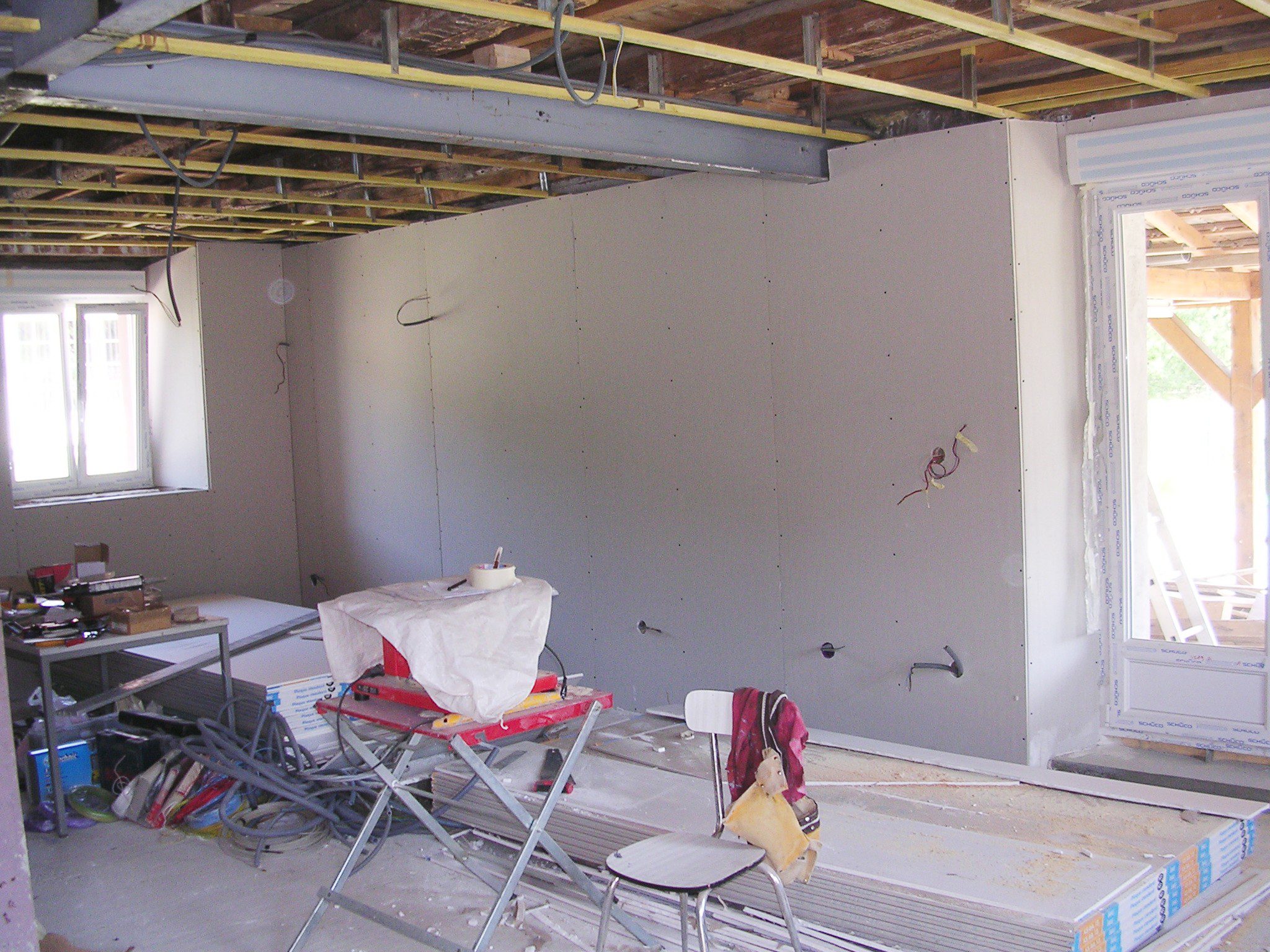 Avancement placo et support lambris