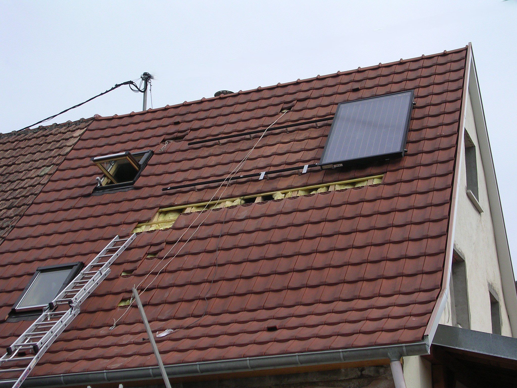 Mise en place panneaux solaires et Vélux